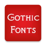 gothic free font theme android application logo